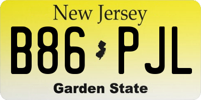 NJ license plate B86PJL