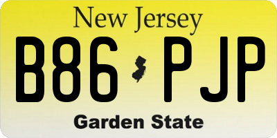 NJ license plate B86PJP