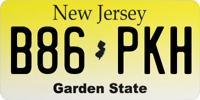 NJ license plate B86PKH