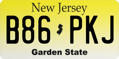 NJ license plate B86PKJ