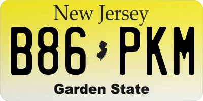 NJ license plate B86PKM