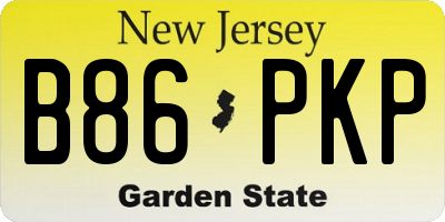 NJ license plate B86PKP