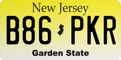 NJ license plate B86PKR