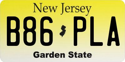 NJ license plate B86PLA