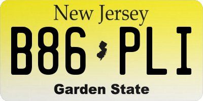 NJ license plate B86PLI