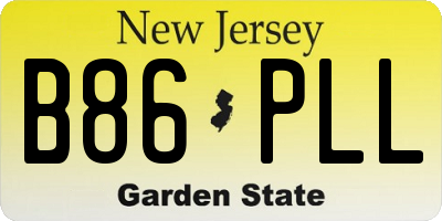 NJ license plate B86PLL