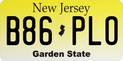 NJ license plate B86PLO