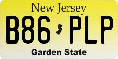 NJ license plate B86PLP
