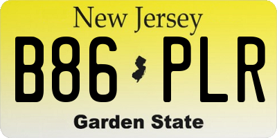 NJ license plate B86PLR