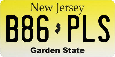 NJ license plate B86PLS