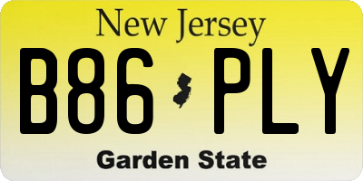 NJ license plate B86PLY