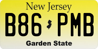 NJ license plate B86PMB