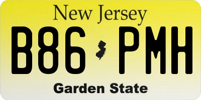 NJ license plate B86PMH