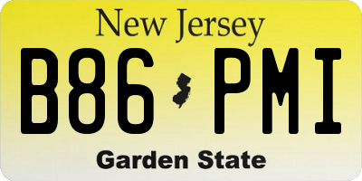 NJ license plate B86PMI