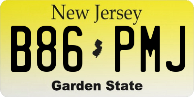 NJ license plate B86PMJ