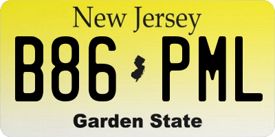 NJ license plate B86PML