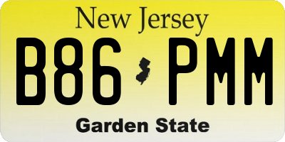 NJ license plate B86PMM