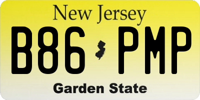 NJ license plate B86PMP