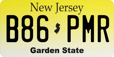 NJ license plate B86PMR