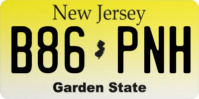 NJ license plate B86PNH