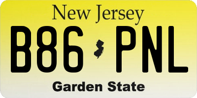NJ license plate B86PNL