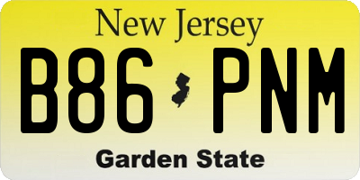 NJ license plate B86PNM