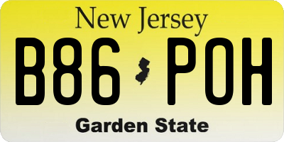 NJ license plate B86POH