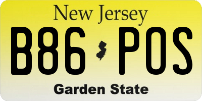 NJ license plate B86POS