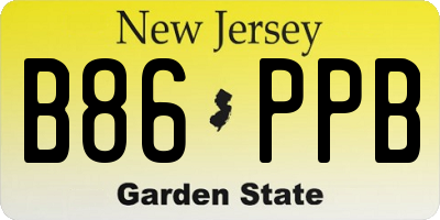 NJ license plate B86PPB