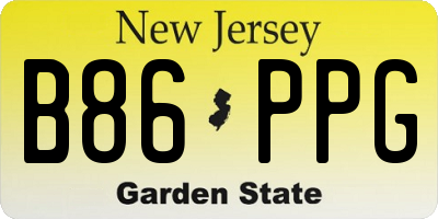 NJ license plate B86PPG
