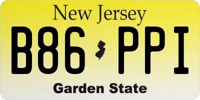 NJ license plate B86PPI