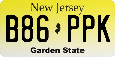 NJ license plate B86PPK