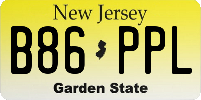 NJ license plate B86PPL