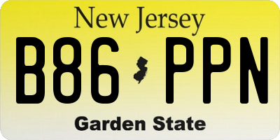 NJ license plate B86PPN