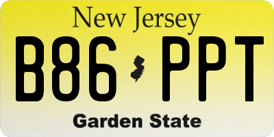 NJ license plate B86PPT