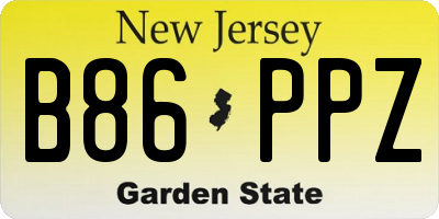 NJ license plate B86PPZ
