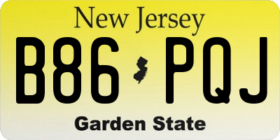 NJ license plate B86PQJ