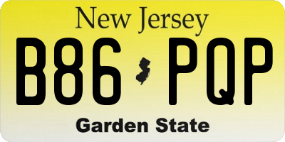 NJ license plate B86PQP