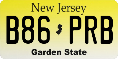 NJ license plate B86PRB