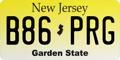 NJ license plate B86PRG