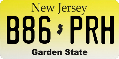 NJ license plate B86PRH