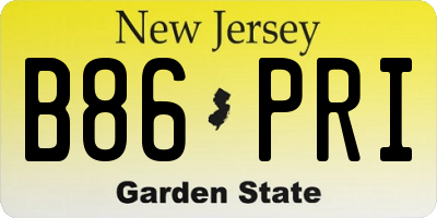 NJ license plate B86PRI