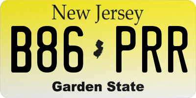 NJ license plate B86PRR