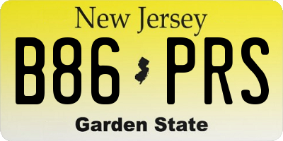 NJ license plate B86PRS