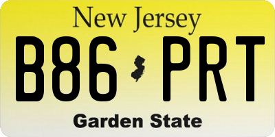 NJ license plate B86PRT
