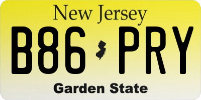 NJ license plate B86PRY