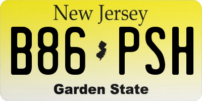 NJ license plate B86PSH