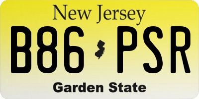 NJ license plate B86PSR