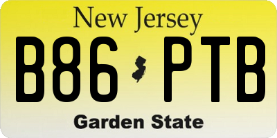 NJ license plate B86PTB