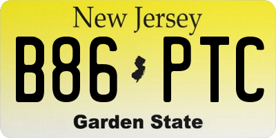 NJ license plate B86PTC